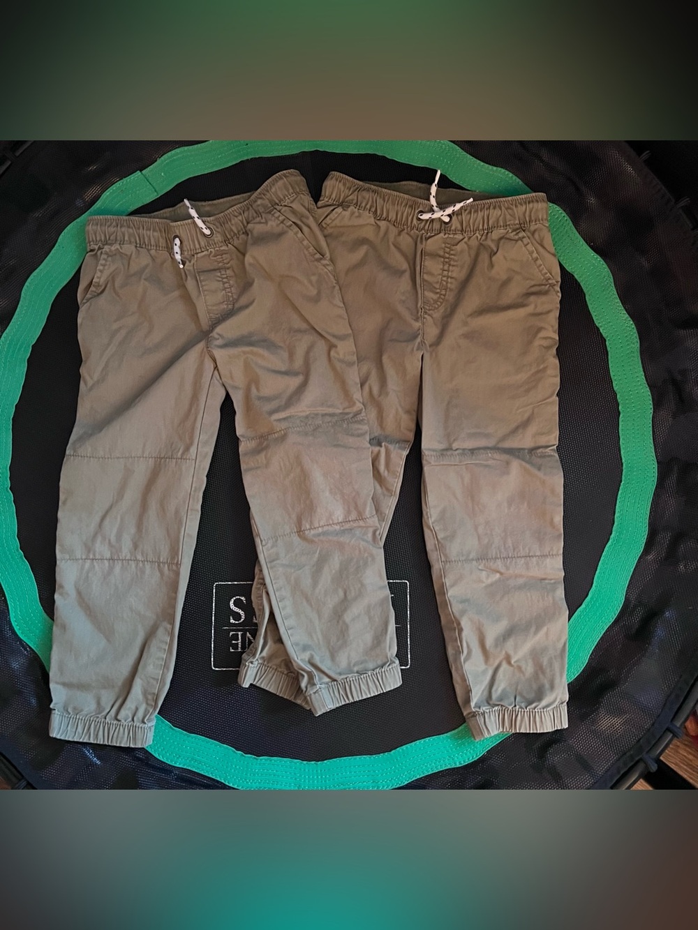 2 pairs Carters Green Cotton Pants - size 5